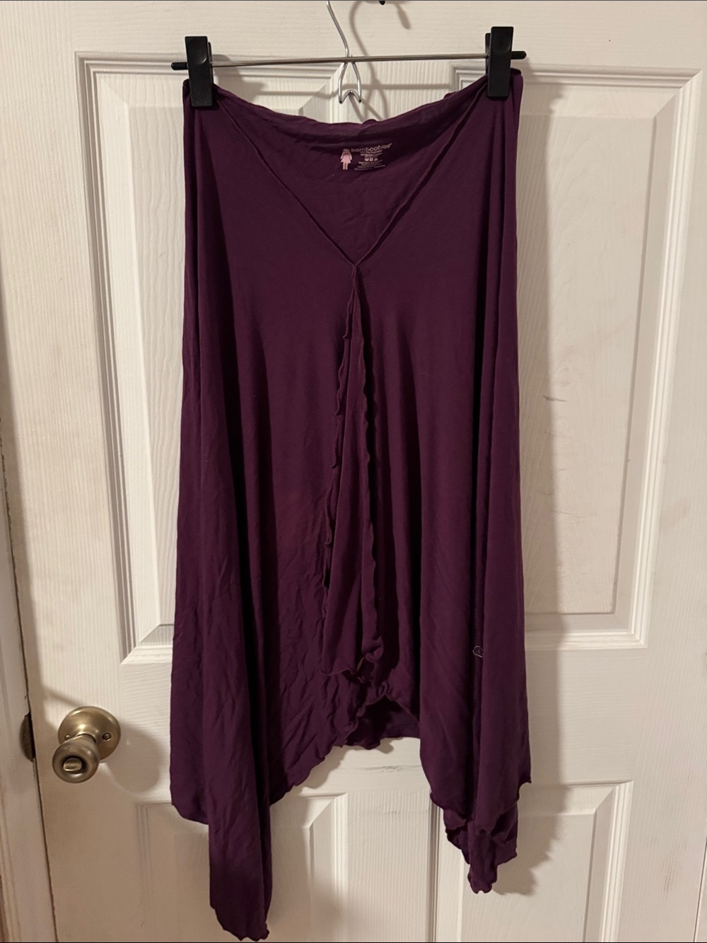 BAMBOO Deep Purple Asymmetrical Handkerchief Skirt